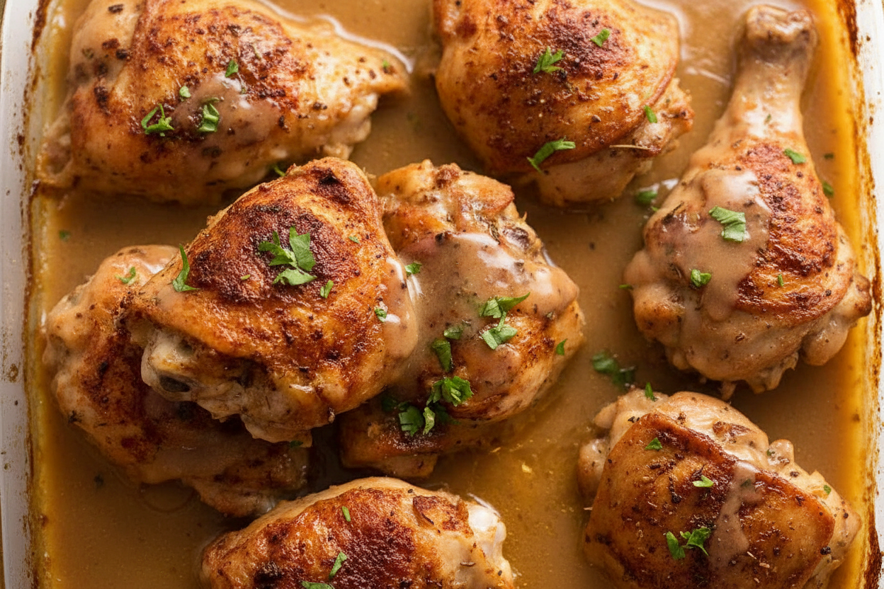 Savory Gravy Baked Chicken Delight