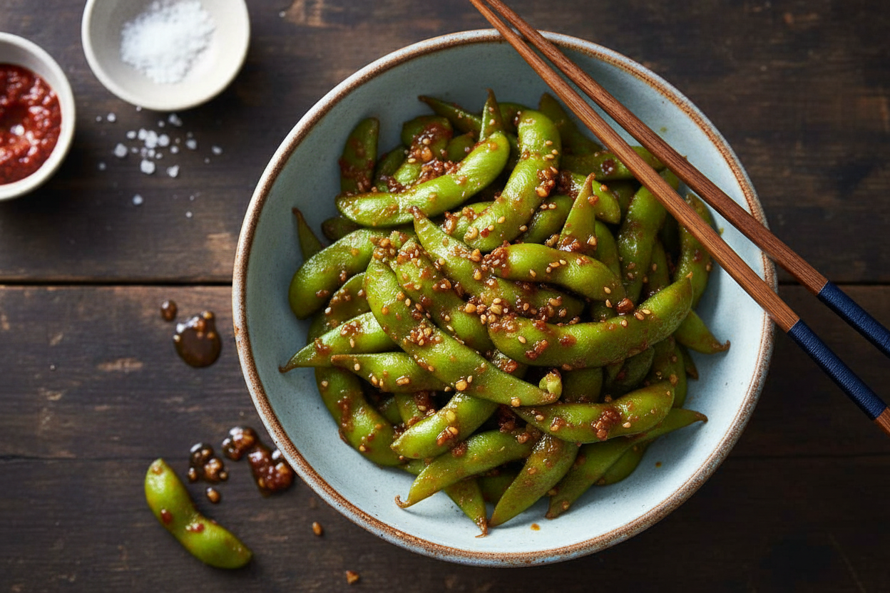 Savory Spicy Edamame: A Tasty Snack