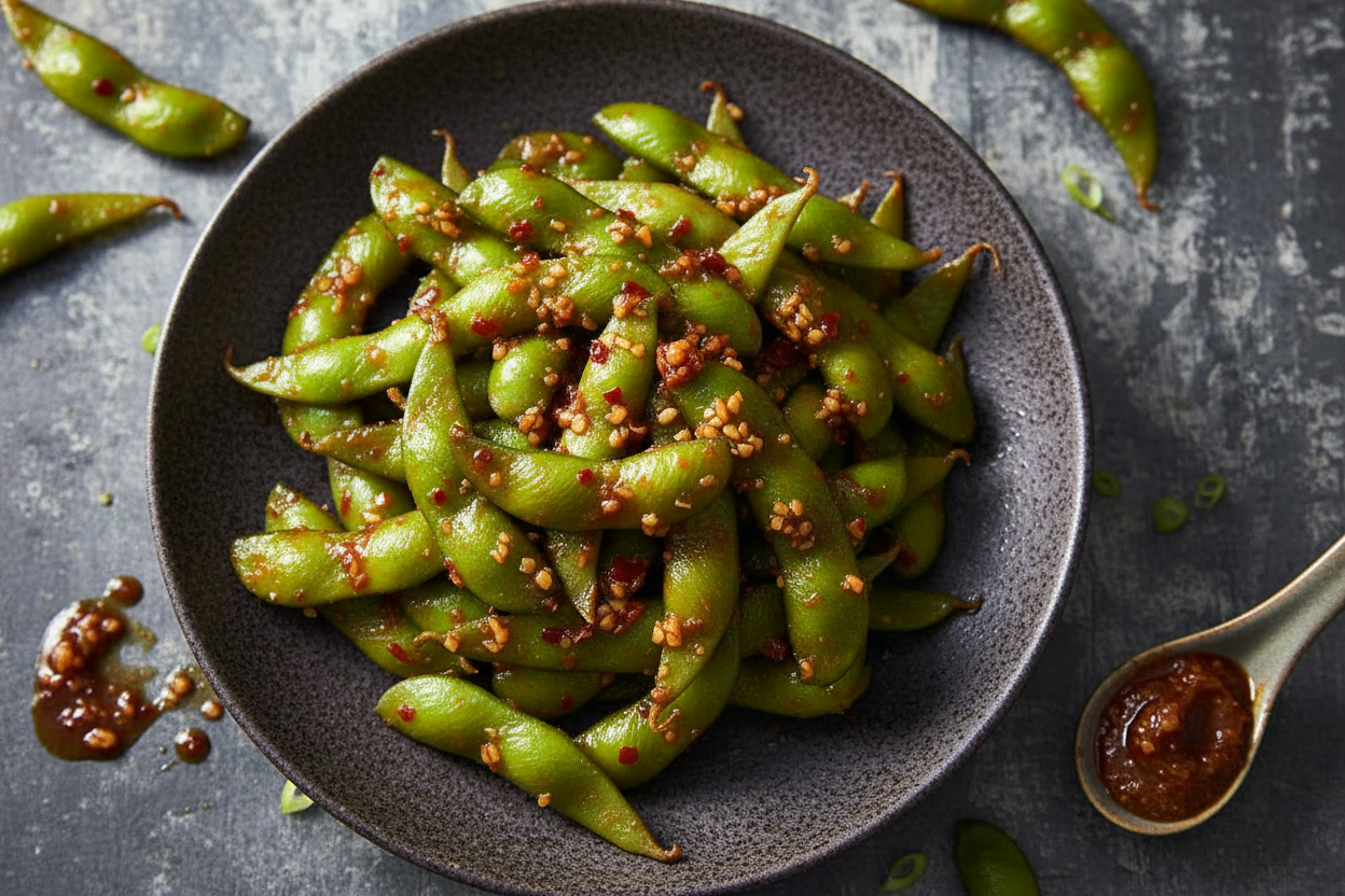 Savory Spicy Edamame Snack Delight