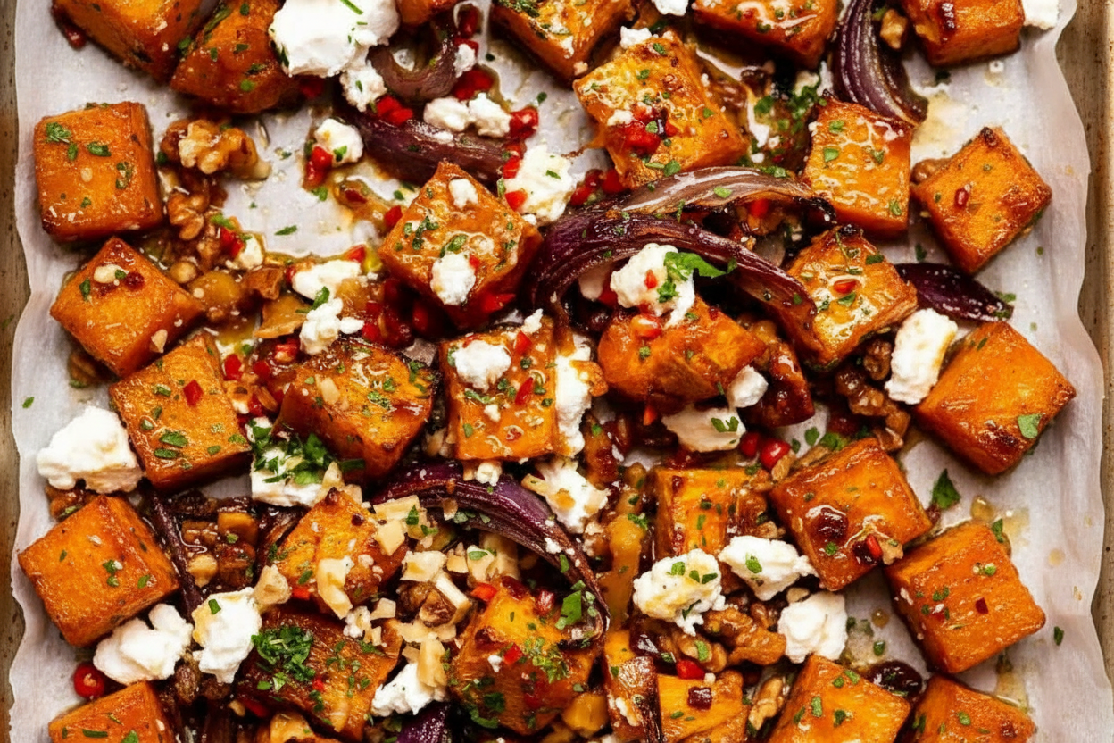 Spicy Maple Pumpkin with Feta Delight