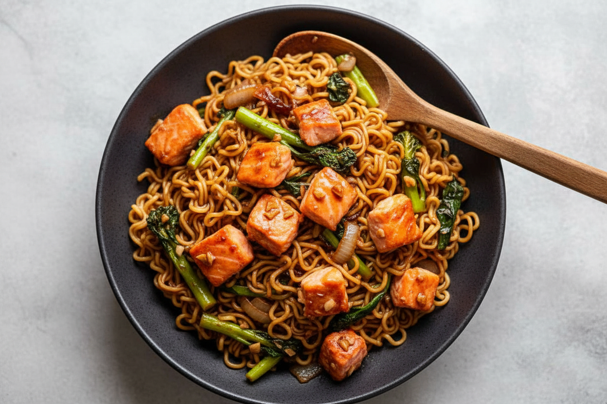 Teriyaki Salmon Noodle Delight