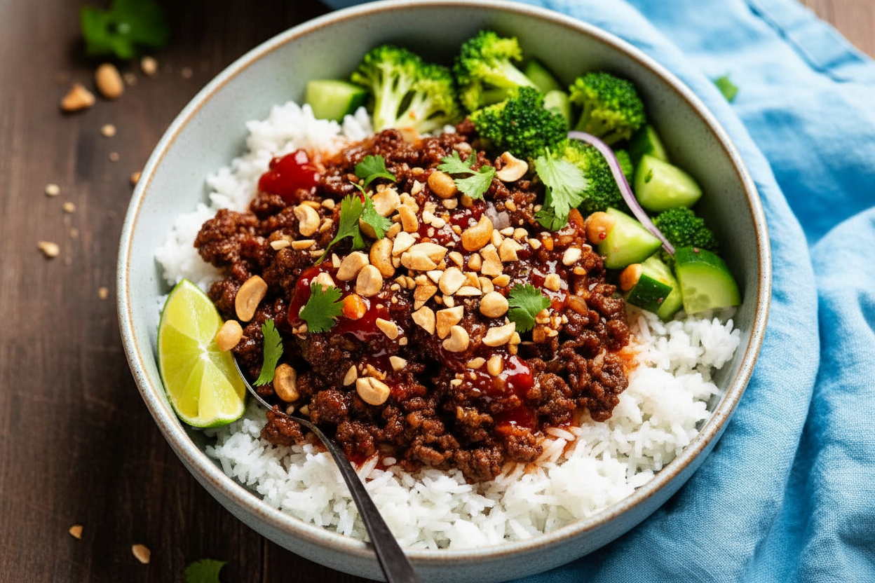 Thai Sweet Chilli Beef Bowl Delight