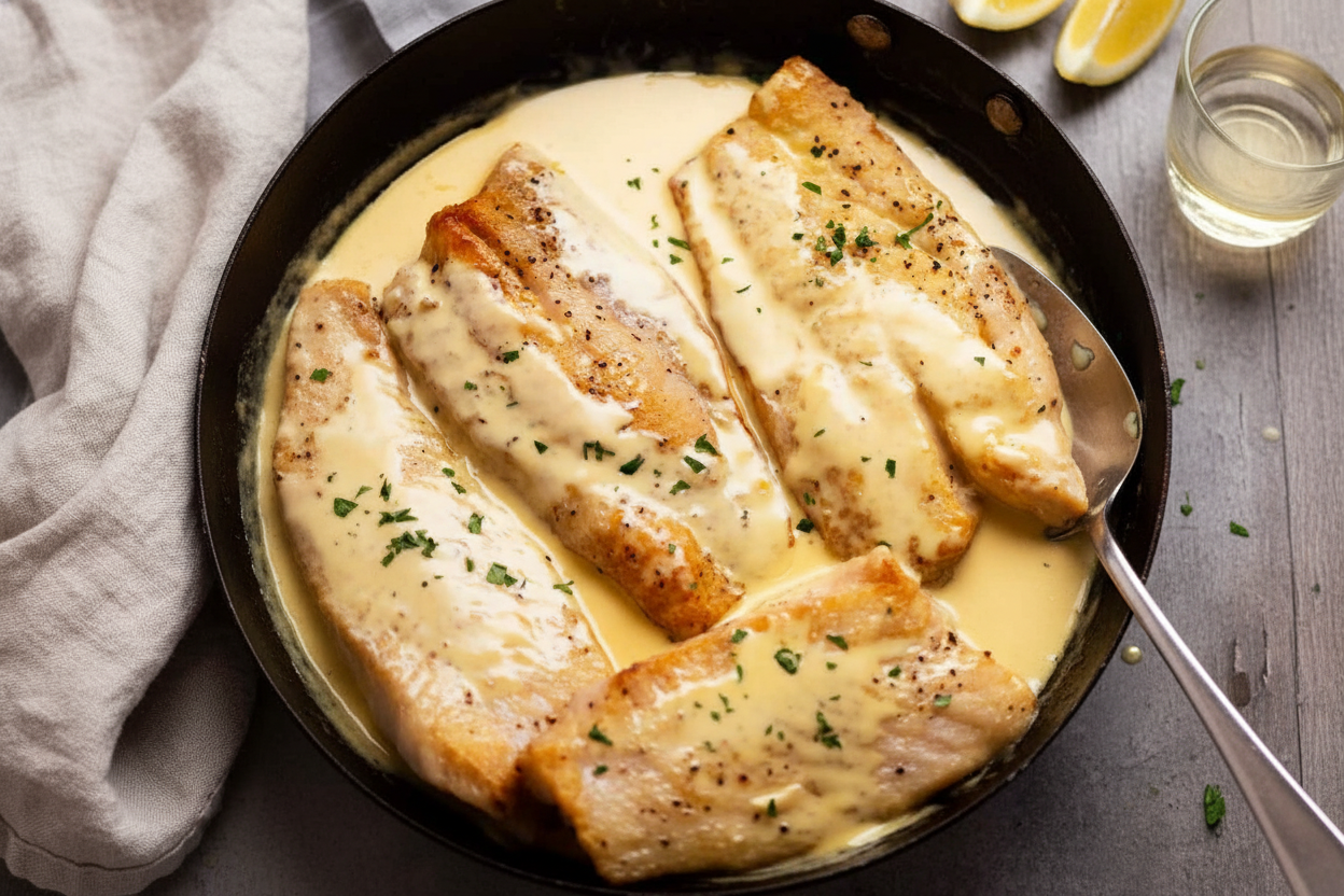 White Wine Sauce Fish Recipe Delight